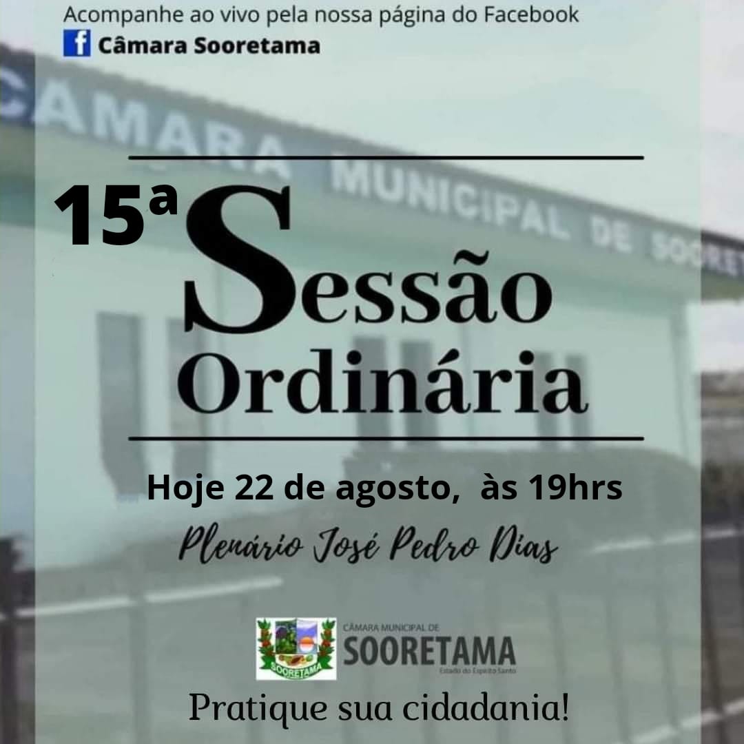 15ª SESSÃO ORDINÁRIA DE 2022