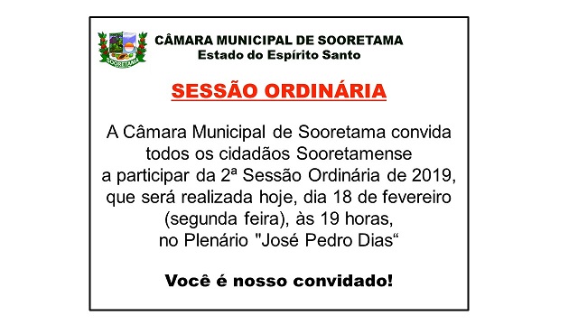 2º SESSAO ORDINÁRIA 2019