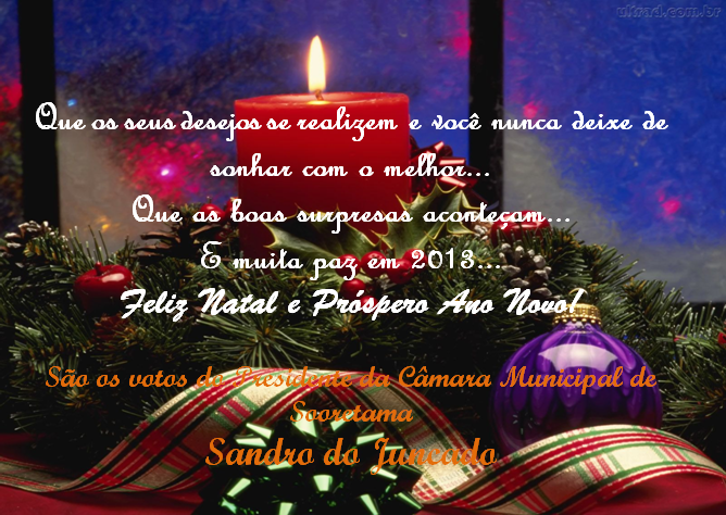 Presidente deseja a todos um feliz natal e próspero ano novo - CÂMARA  MUNICIPAL DE SOORETAMA - ES
